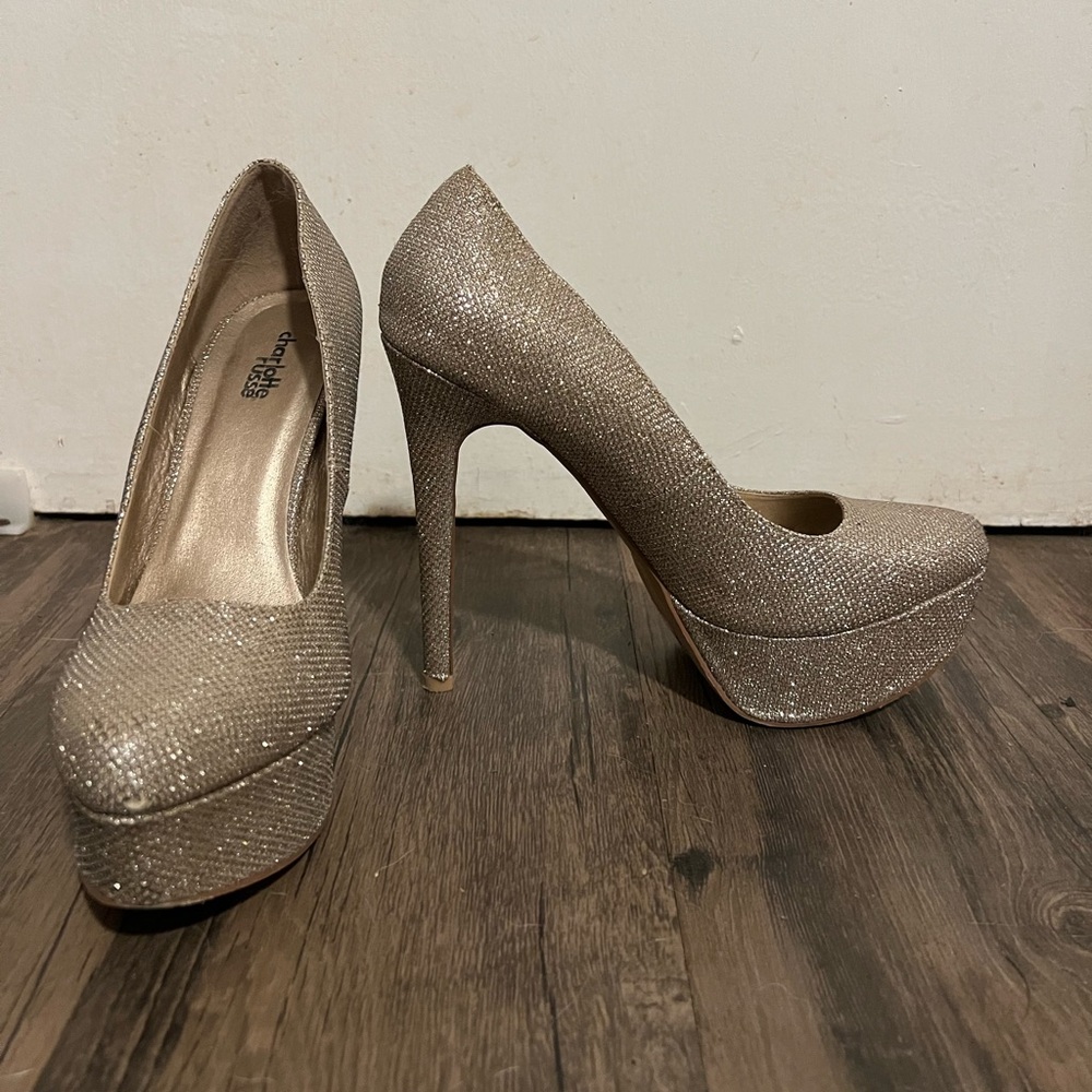 Gold Sparkly Heels